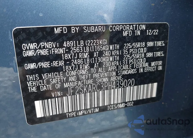 JF2SKARC3PH439020: 42928491