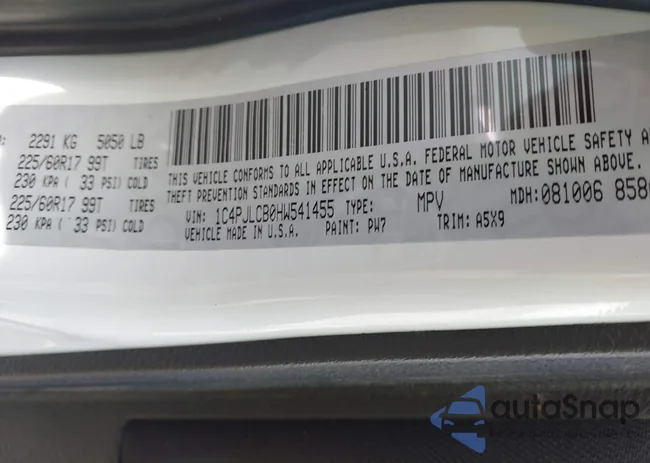 1C4PJLCB0HW541455: 42928603