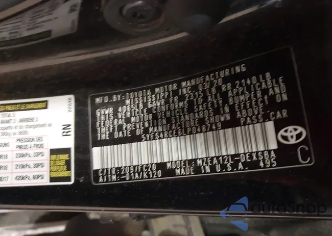 5YFS4RCE6LP048749: 42928615