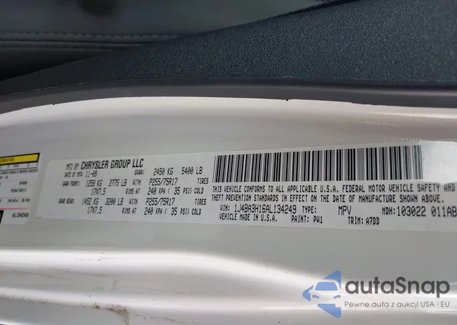 1J4BA3H16AL134249: 42928645