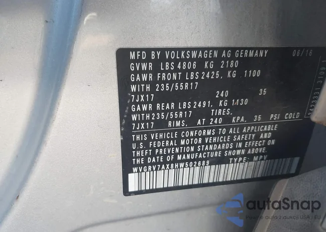 WVGRV7AX8HW502689: 42929882