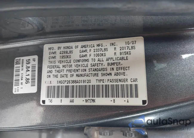 1HGCP26388A019120: 42930078