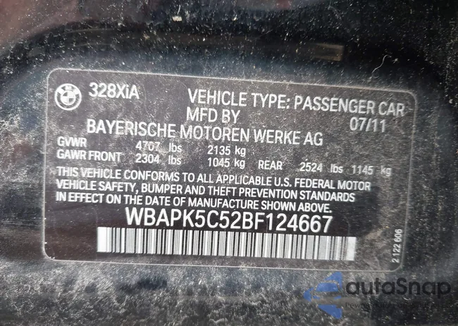 WBAPK5C52BF124667: 42930111