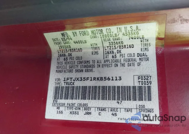 1FTJX35F1RKB56113: 42929469