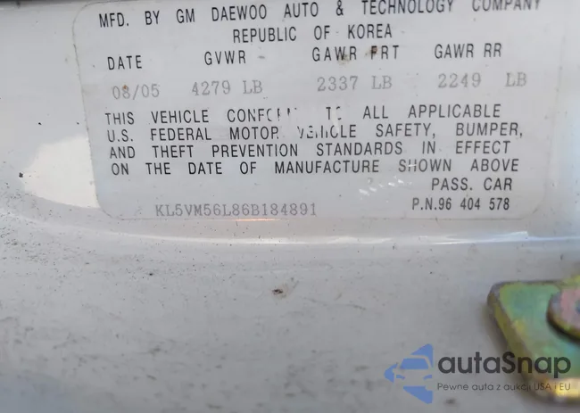 KL5VM56L86B184891: 42929549
