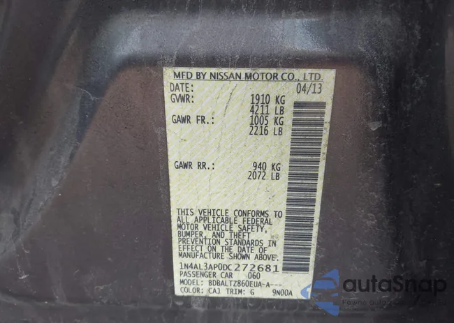 1N4AL3AP0DC272681: 42929600