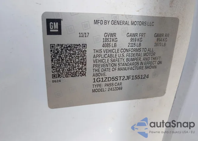 1G1ZD5ST2JF155124: 42930780