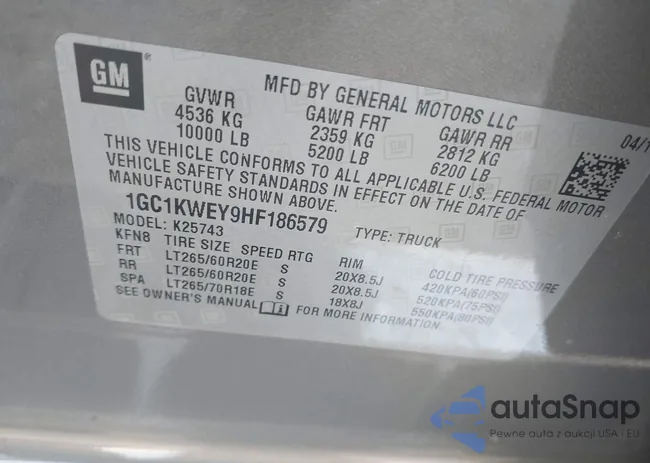 1GC1KWEY9HF186579: 42930871