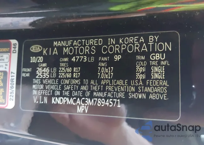 KNDPMCAC3M7894571: 42931017