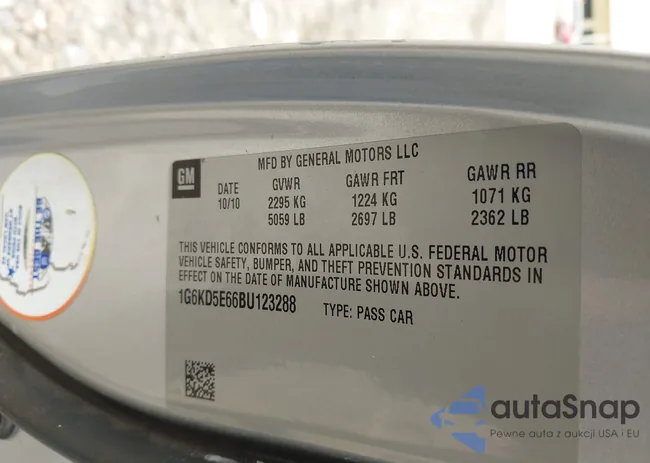 1G6KD5E66BU123288: 42931060