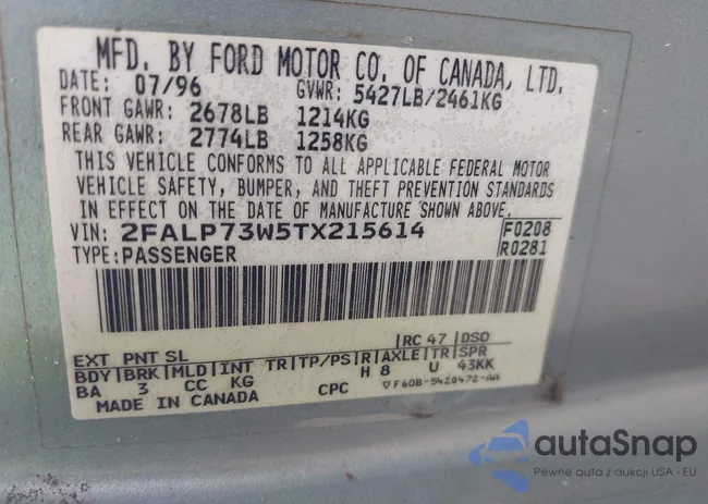 2FALP73W5TX215614: 42931096