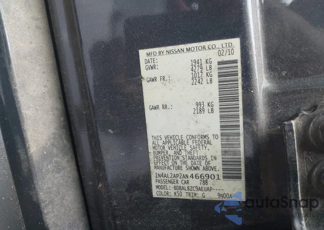 1N4AL2AP2AN466901: 42931127