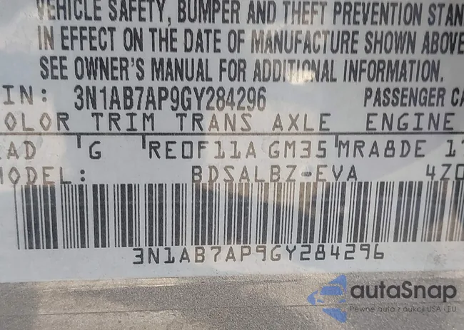 3N1AB7AP9GY284296: 42931147