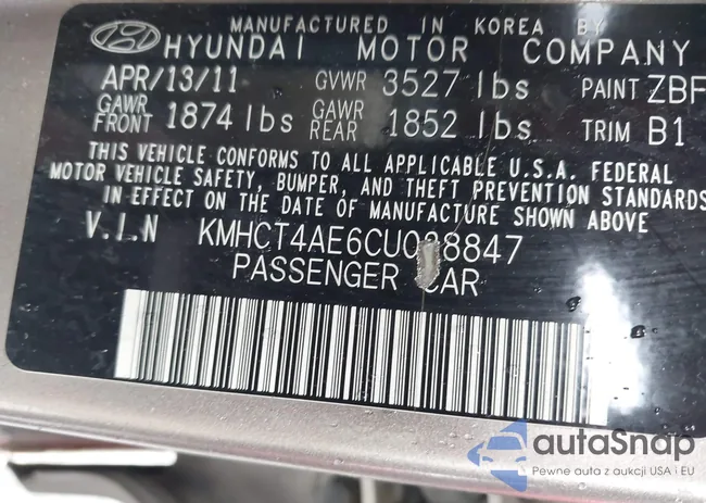 KMHCT4AE6CU038847: 42931197