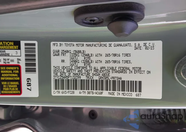 3TYCZ5AN5PT132399: 42931258