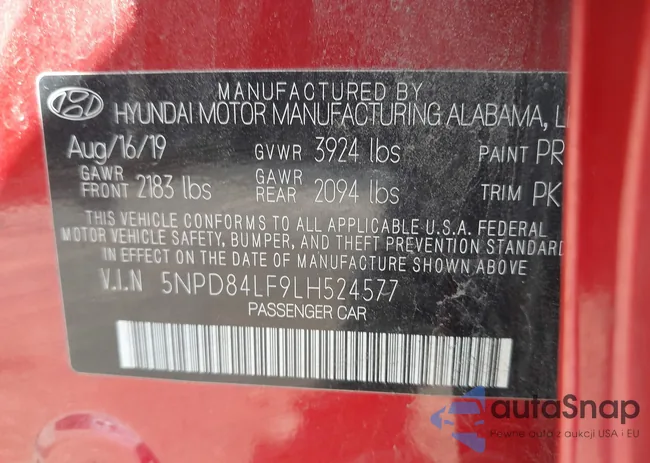 5NPD84LF9LH524577: 42930281