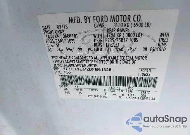 1FTEX1EM2DFB61326: 42930313