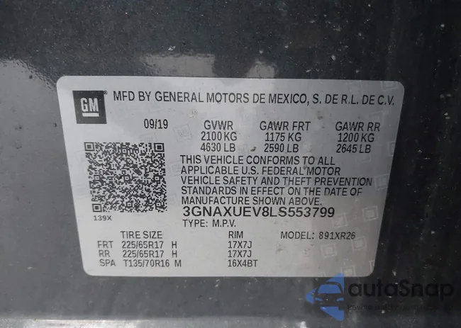 3GNAXUEV8LS553799: 42930629