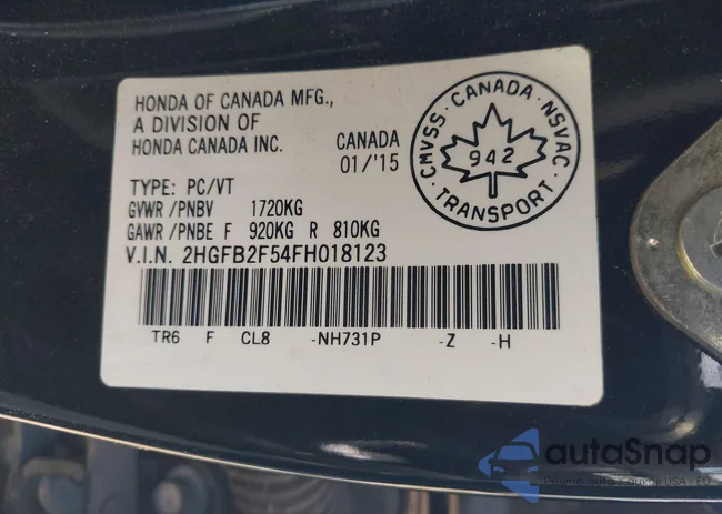 2HGFB2F54FH018123: 42931762