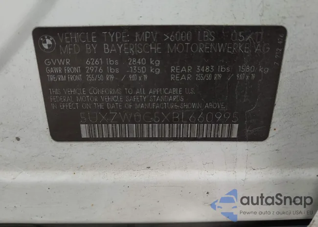 5UXZW0C5XBL660995: 42931764