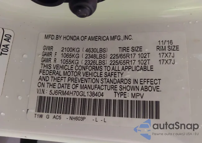 5J6RM4H70GL138404: 42931776