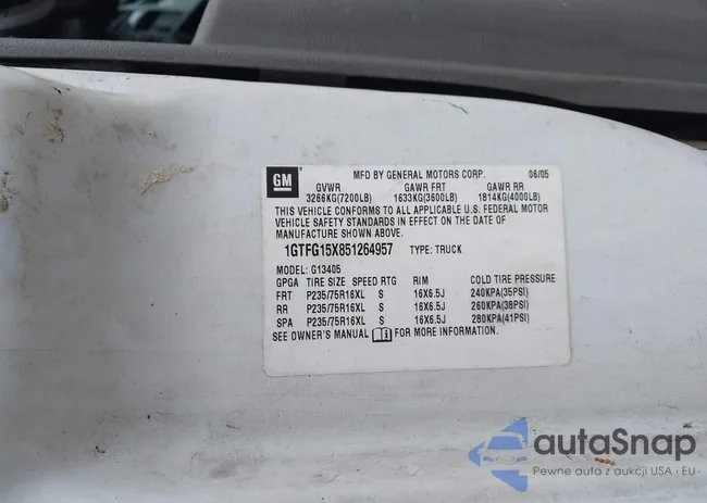 1GTFG15X851264957: 42931787