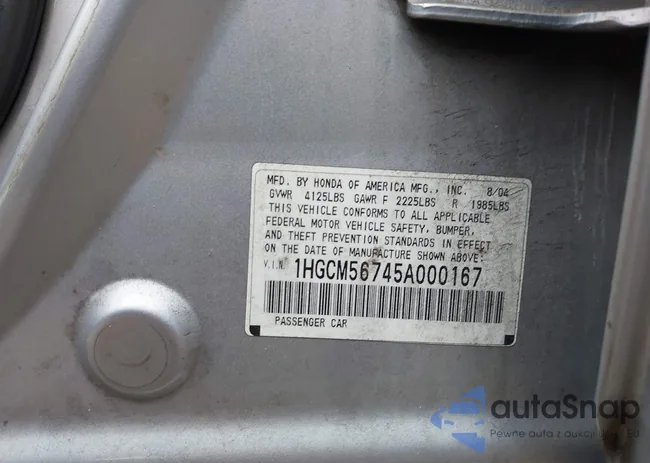 1HGCM56745A000167: 42932218