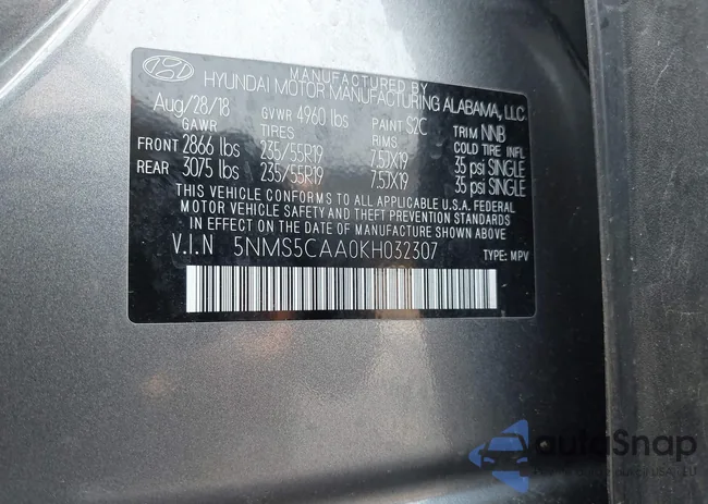 5NMS5CAA0KH032307: 42932223