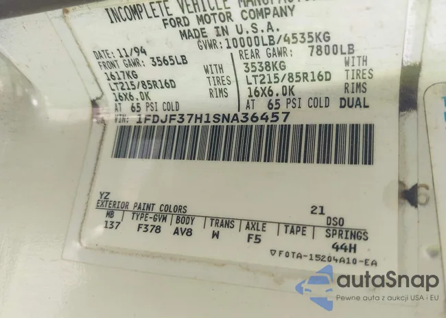 1FDJF37H1SNA36457: 42931546