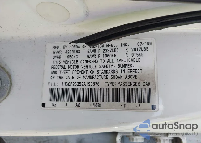 1HGCP26359A190876: 42932669