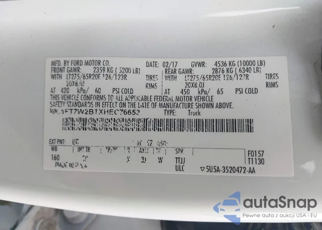 1FT7W2BTXHEC76653: 42932836