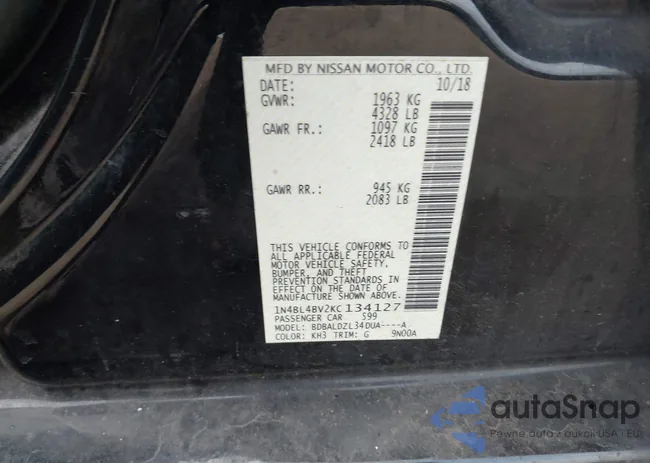 1N4BL4BV2KC134127: 42932885