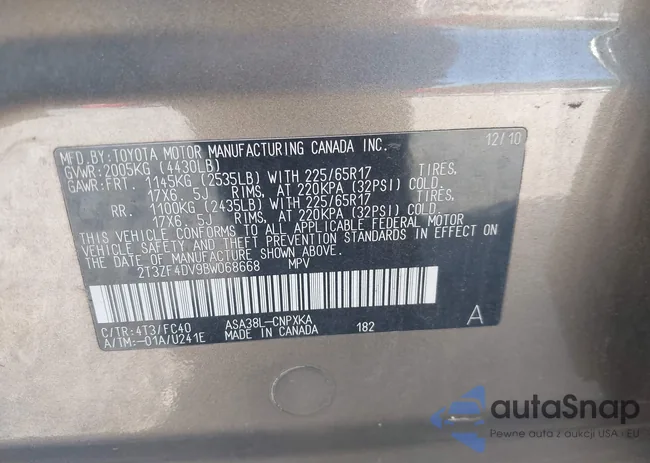 2T3ZF4DV9BW068668: 42932942