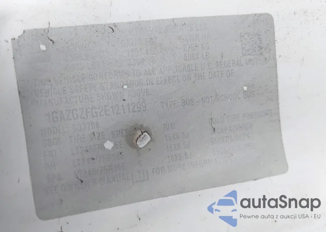 1GAZGZFG2E1211299: 42932522