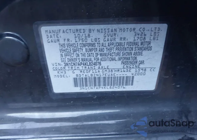 3N1CN7AP4KL824076: 42932600