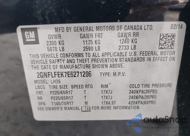 2GNFLFEK7E6271206: 42933694