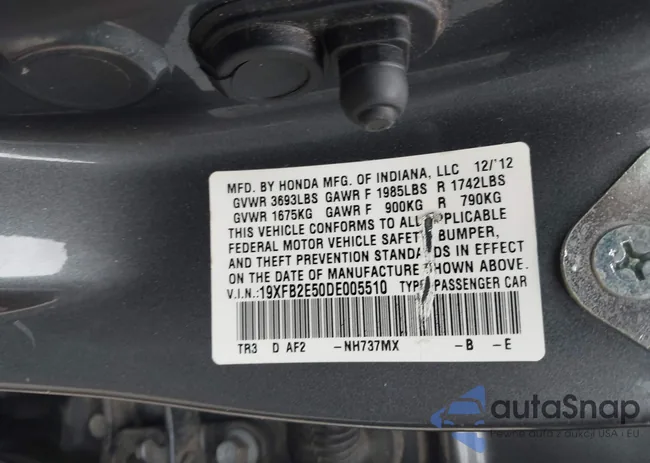 19XFB2E50DE005510: 42933421