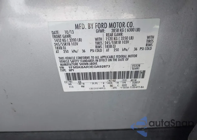 1FM5K8AR3EGA92873: 42934760