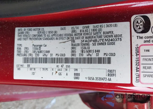 3FADP4BJ7EM240375: 42934778