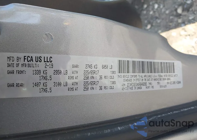 2C4RDGEGXKR648285: 42934804