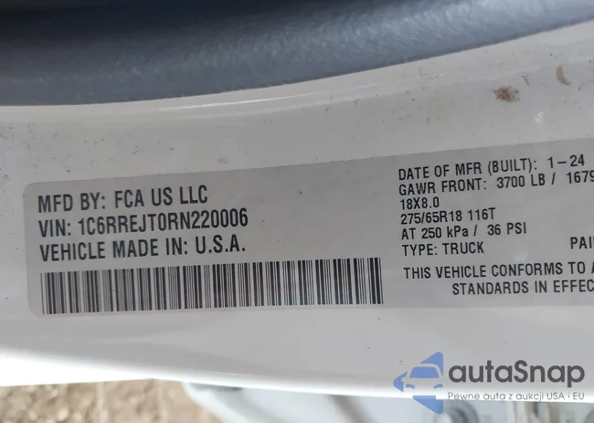 1C6RREJT0RN220006: 42934807