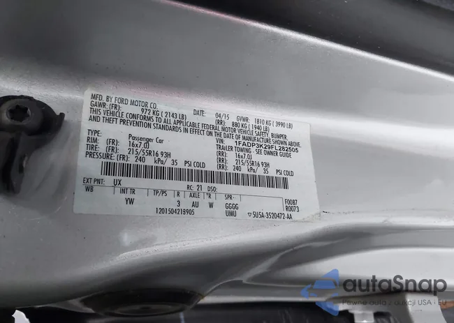 1FADP3K29FL282505: 42934835