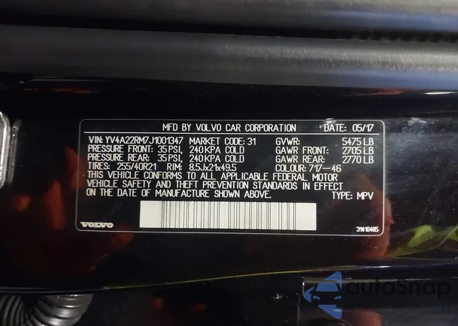 YV4A22RM7J1001347: 42934924