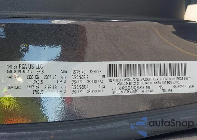 2C4RDGBG7JR220516: 42934963