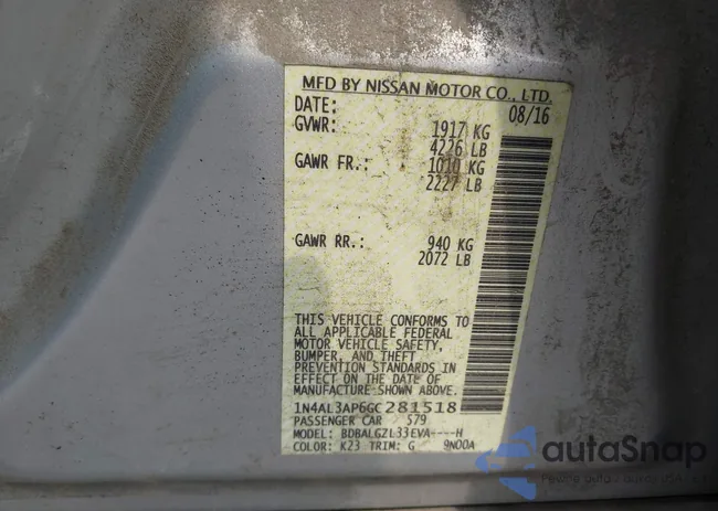 1N4AL3AP6GC281518: 42934968