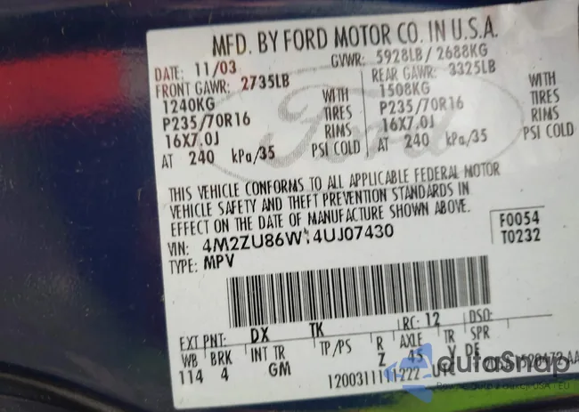 4M2ZU86W14UJ07430: 42935252