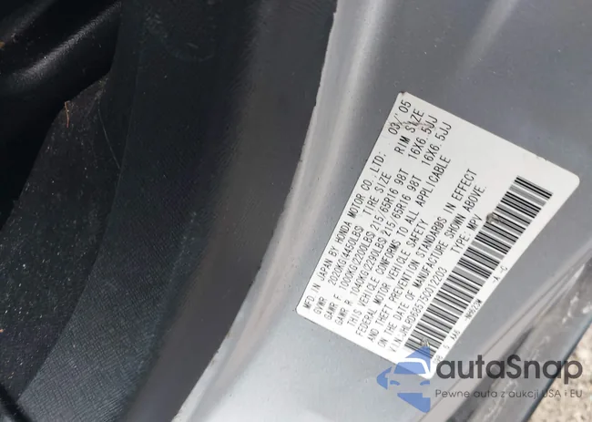 JHLRD68575C012203: 42934404