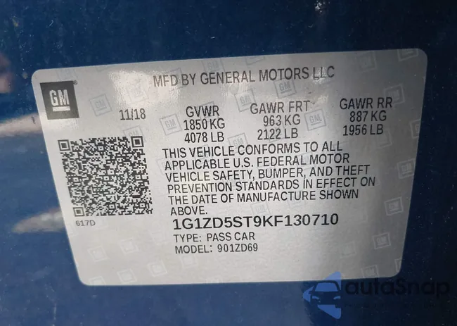 1G1ZD5ST9KF130710: 42935669