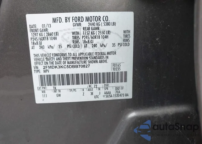 2FMDK3KC5DBB70827: 42935768