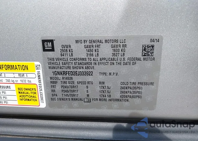 1GNKRFED2EJ333922: 42935899